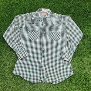 Vintage DEE-CEE Western Pearl Snap Shirt Medium 20x30 Yoke